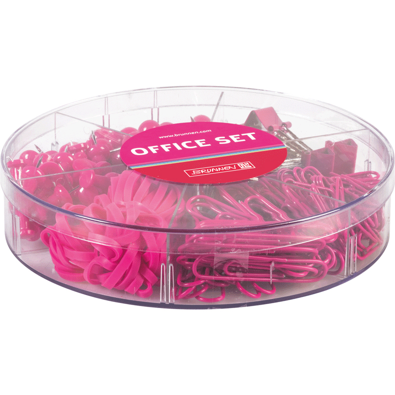 Органайзер офисный Brunnen Colour Code (скрепки, булавки, резинки, держатели для бумаги) Красный-15